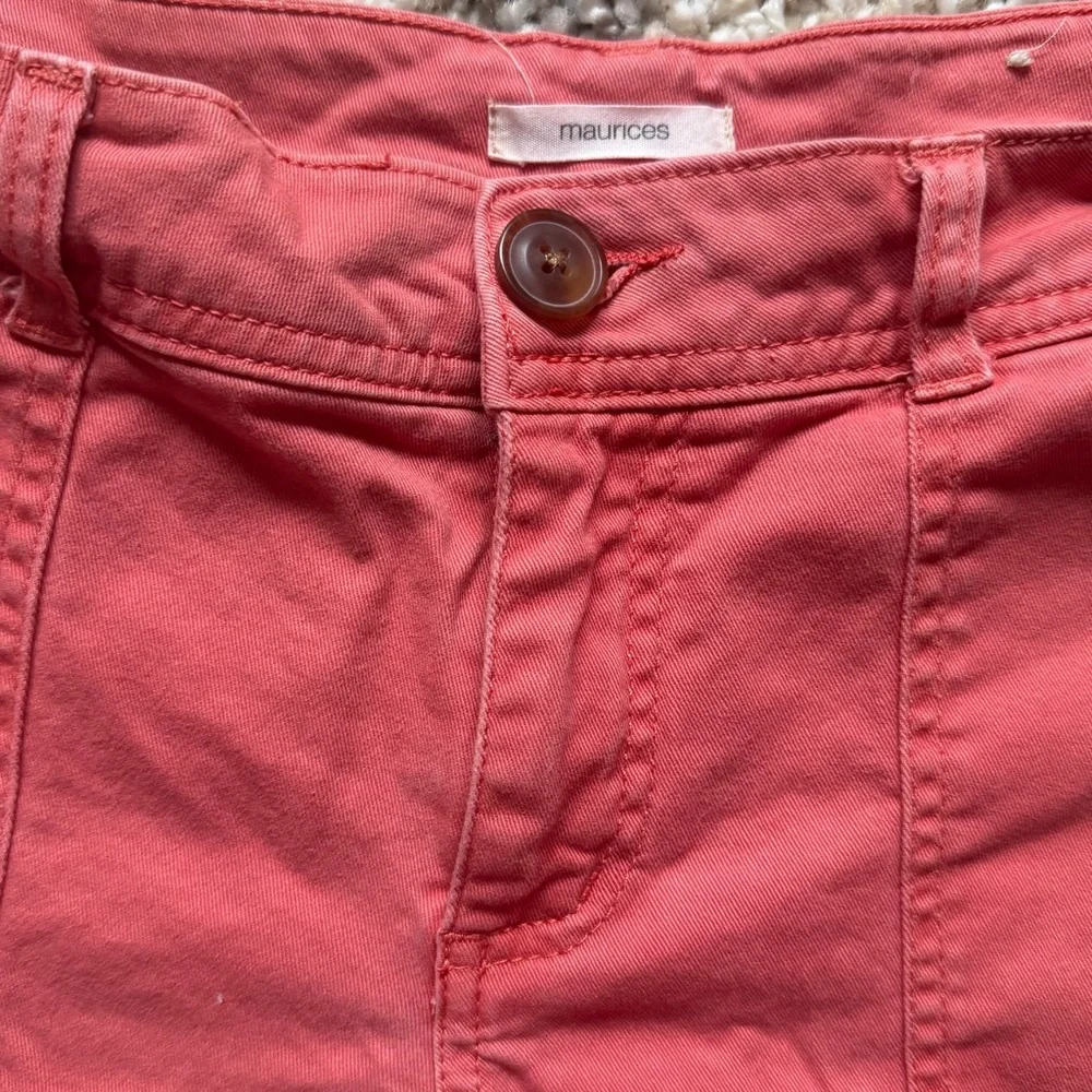 Maurices Pink Bermuda Shorts Cotton Blend Mid-Length‎